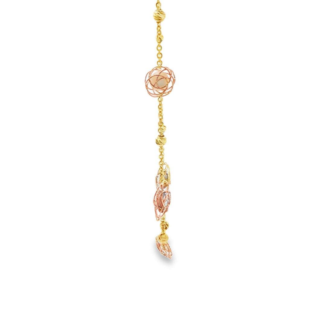 Elegant Yellow & Rose Gold Necklace