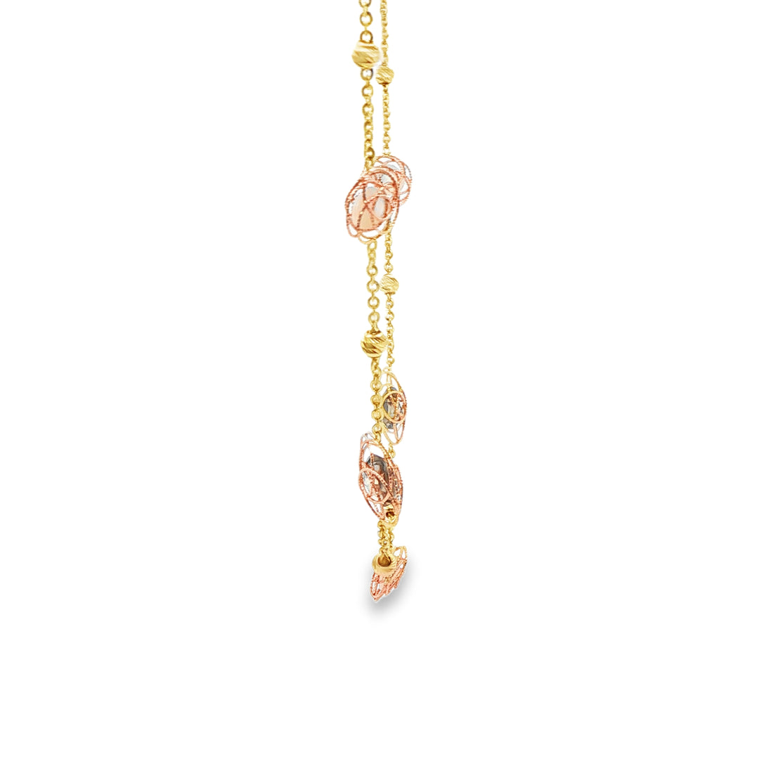 Elegant Yellow & Rose Gold Necklace