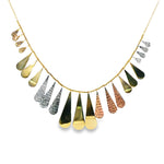 Load image into Gallery viewer, Modernist Tri-Gold Pendant Necklace