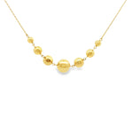 Load image into Gallery viewer, Yellow Gold Graduated Sphere Chain Necklace
