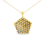 Load image into Gallery viewer, Elegant Yellow Gold Geometric Pendant Chain Necklace