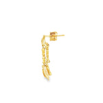Load image into Gallery viewer, Yellow Gold Dangle Earrings with Round Brilliant Cut Diamonds