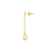 Yellow Gold Dangle Circle Earrings