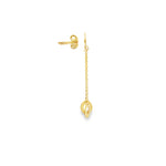Load image into Gallery viewer, Yellow Gold Dangle Circle Earrings