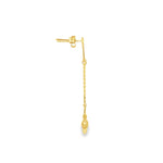 Load image into Gallery viewer, Yellow Gold Modern Teardrop Dangle Earrings