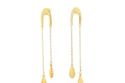 Yellow Gold Teardrop Dangle Earrings