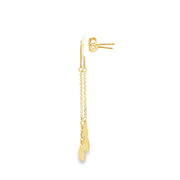 Yellow Gold Teardrop Dangle Earrings
