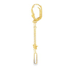 Load image into Gallery viewer, Modern Yellow Gold Dangle Earrings with Geometric Charms