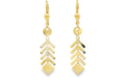 Modern Geometric Yellow Gold Dangle Earrings