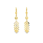 Load image into Gallery viewer, Modern Geometric Yellow Gold Dangle Earrings