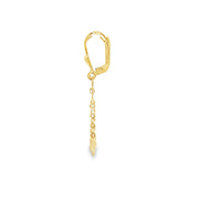 Modern Geometric Yellow Gold Dangle Earrings