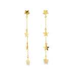 Load image into Gallery viewer, Delicate Yellow Gold Star Dangle Earrings