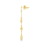 Load image into Gallery viewer, Delicate Yellow Gold Star Dangle Earrings