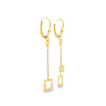 Load image into Gallery viewer, Yellow Gold Geometric Dangle Earrings