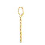 Load image into Gallery viewer, Tri-Color Gold Bead Dangle Earrings