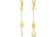 Modern Yellow Gold Geometric Dangle Earrings