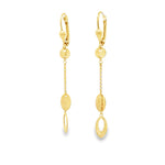 Load image into Gallery viewer, Modern Yellow Gold Geometric Dangle Earrings