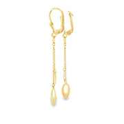 Modern Yellow Gold Geometric Dangle Earrings