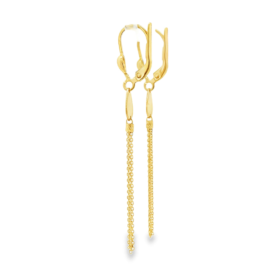 Yellow Gold Teardrop Dangle Earrings