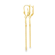 Yellow Gold Teardrop Dangle Earrings