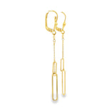 Load image into Gallery viewer, Contemporary Yellow Gold Chain Dangle Earrings