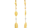 14ct Elegant Yellow Gold Dangle Earrings
