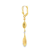 14ct Elegant Yellow Gold Dangle Earrings