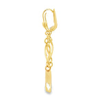 Load image into Gallery viewer, Yellow Gold Infinity Heart Dangle Earrings