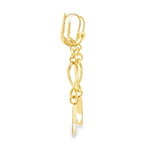 Load image into Gallery viewer, Yellow Gold Infinity Heart Dangle Earrings