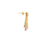 Load image into Gallery viewer, Yellow Gold Dangle Earrings with Round Cut Diamonds
