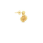 Load image into Gallery viewer, Golden Sunburst Stud Earrings in Yellow Gold