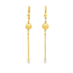 Load image into Gallery viewer, Elegant Yellow Gold Dangle Earrings with Delicate Chain Fringe