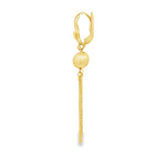 Load image into Gallery viewer, Elegant Yellow Gold Dangle Earrings with Delicate Chain Fringe