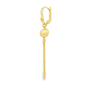 Elegant Yellow Gold Dangle Earrings with Delicate Chain Fringe