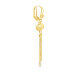 Load image into Gallery viewer, Elegant Yellow Gold Dangle Earrings with Delicate Chain Fringe