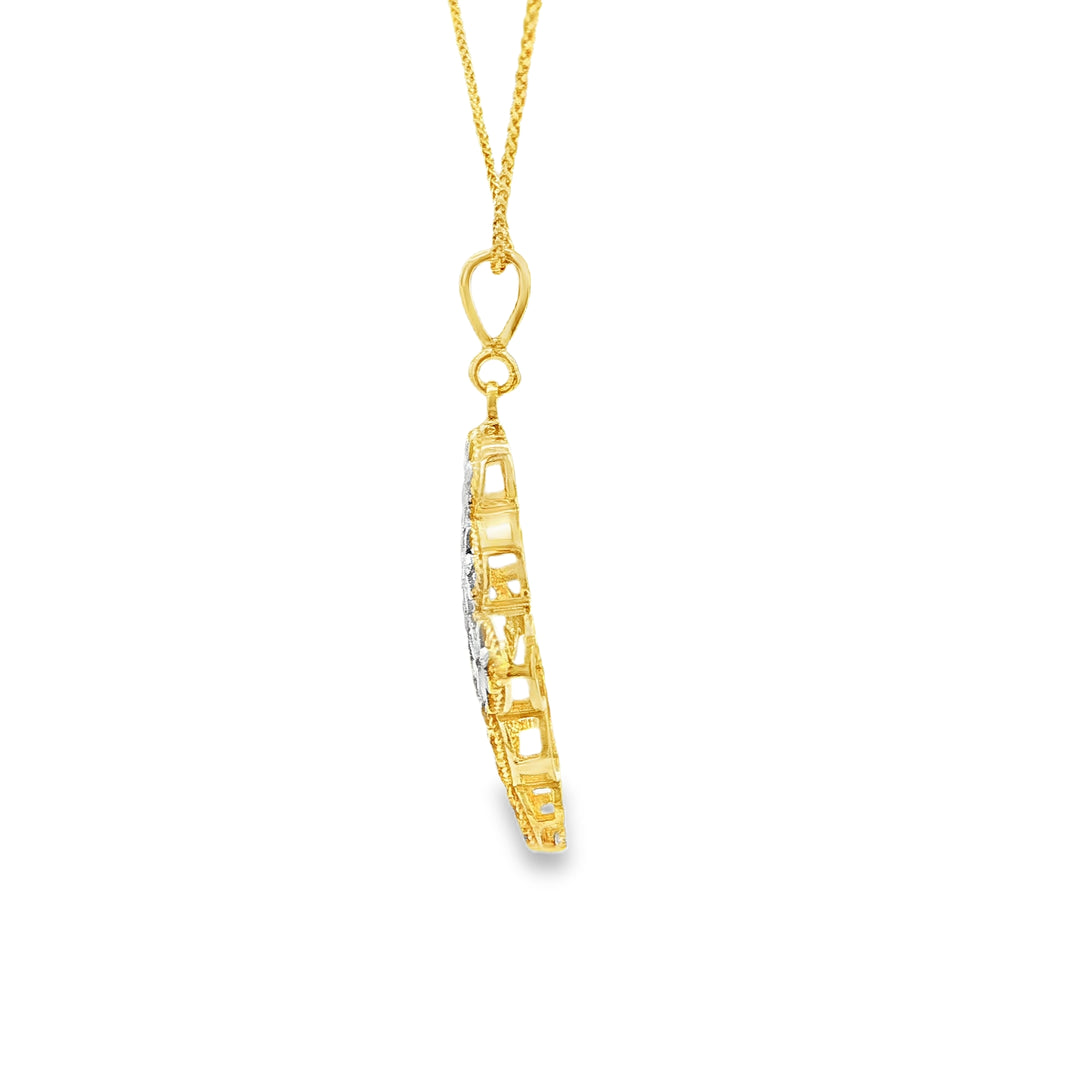 Two-Tone Gold Chain & Pendant