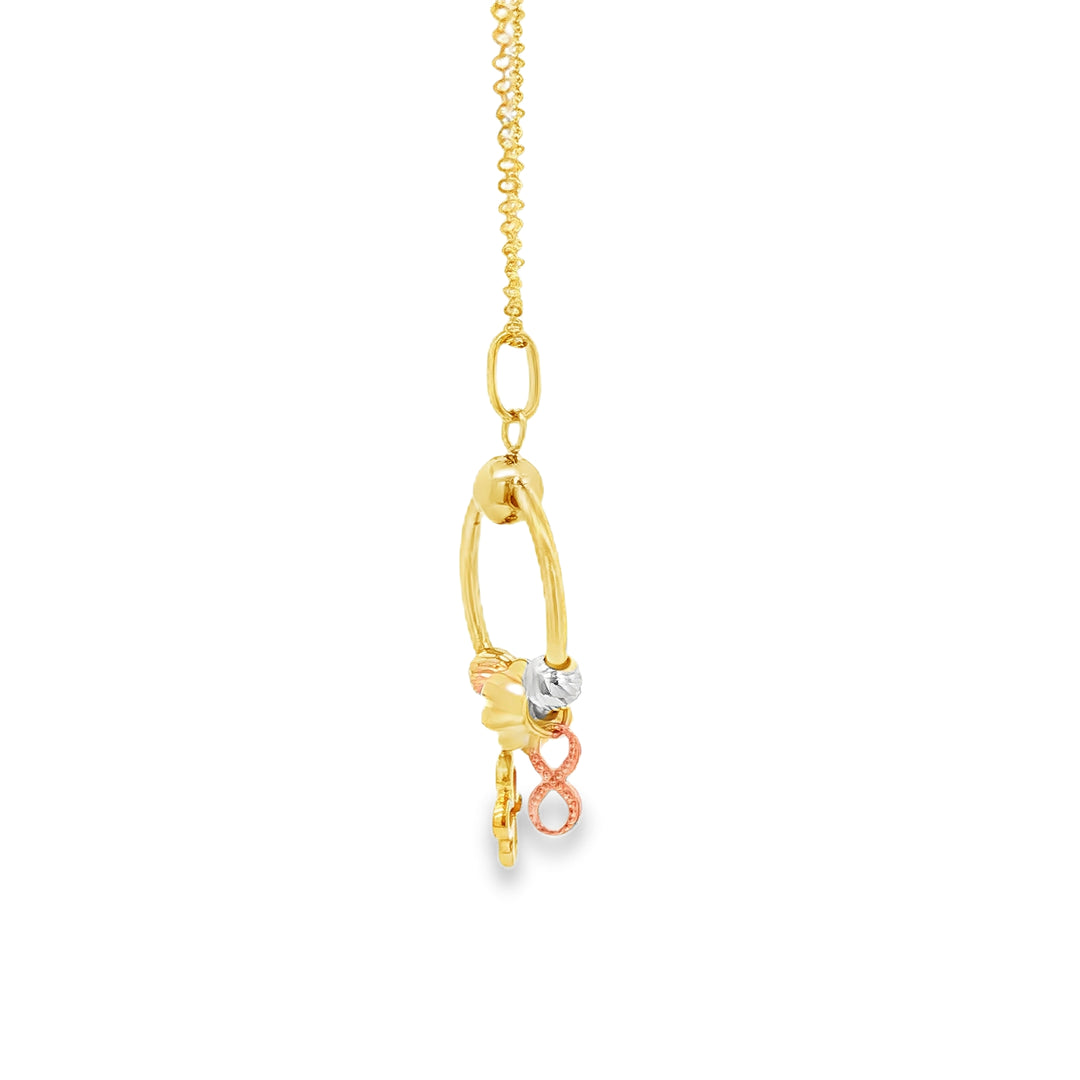 Yellow Gold Charm Necklace