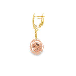 Load image into Gallery viewer, Two-Tone Gold Dangle Earrings with Smoky Quartz