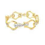 Load image into Gallery viewer, Intricate Yellow &amp; White Gold Openwork Bangle