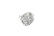 White Gold Cocktail Ring with Round Brilliant Cut CZ