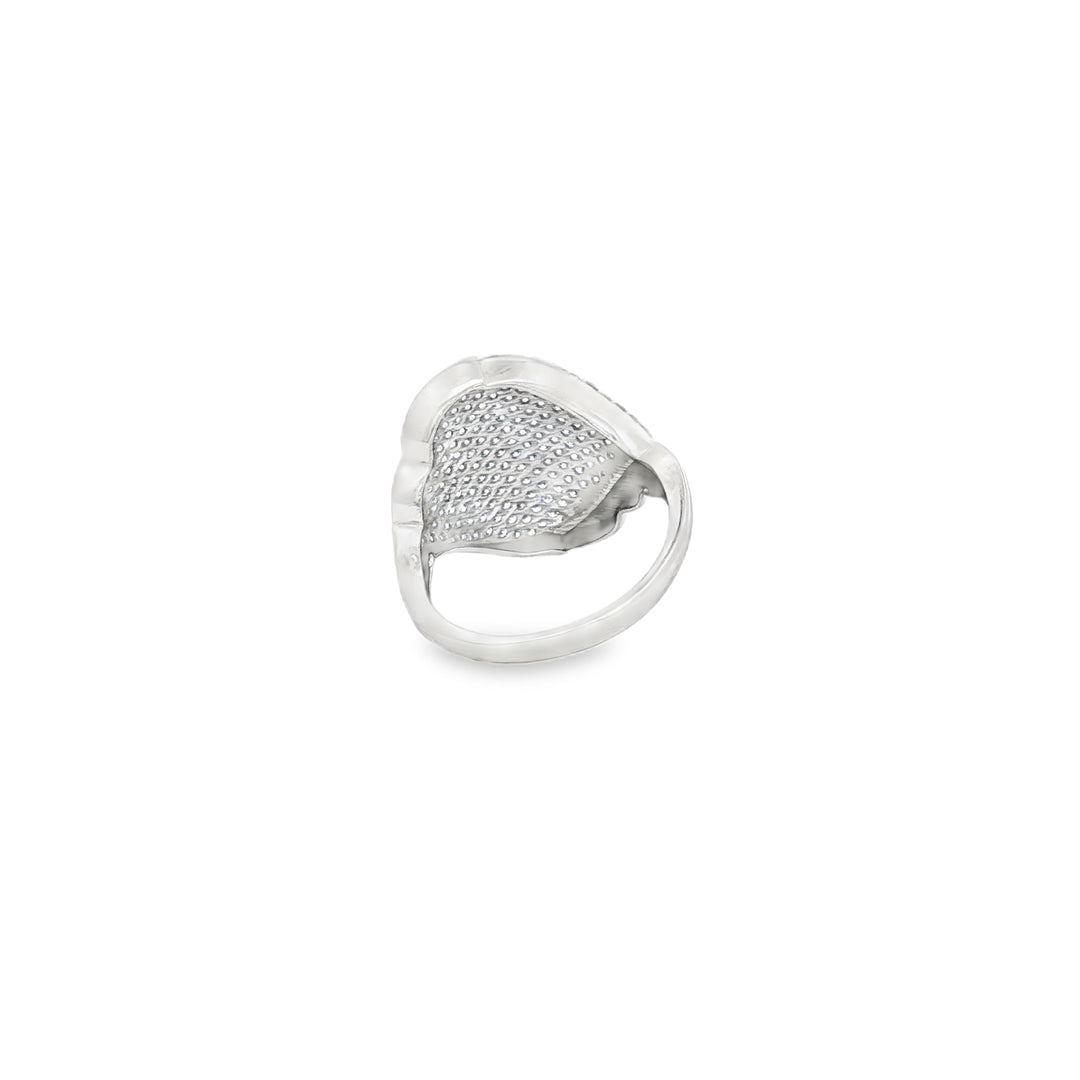 White Gold Cocktail Ring with Round Brilliant Cut CZ