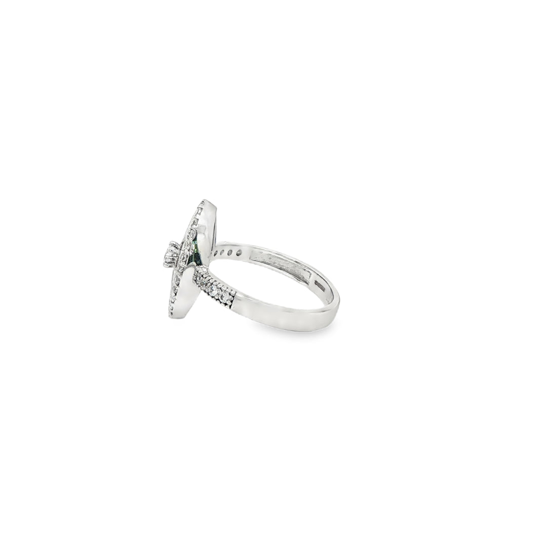 White Gold CZ Multi-Stone Ring