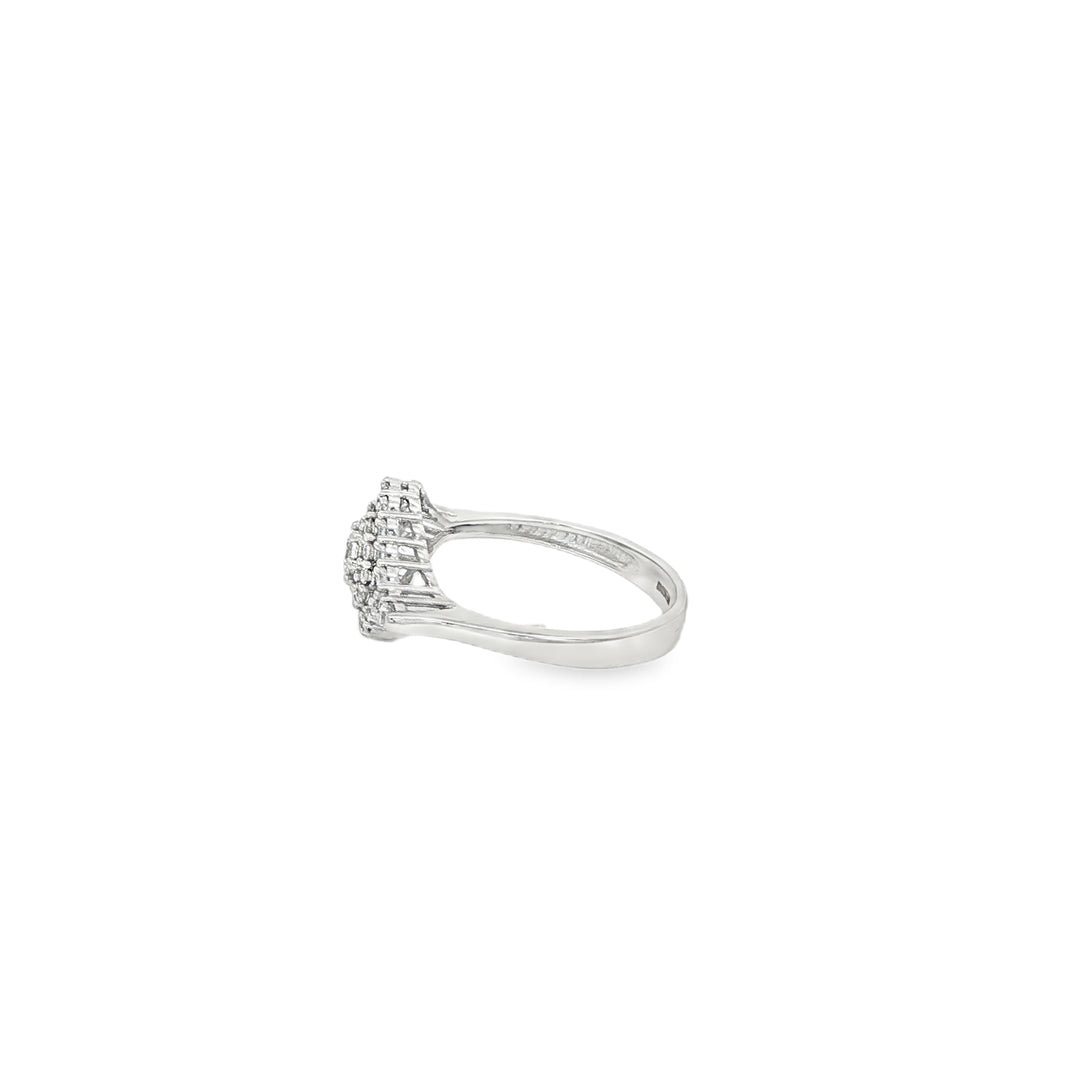 White Gold Multi-Stone CZ Ring