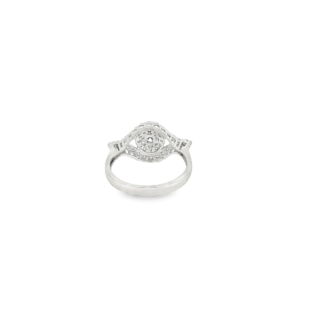 White Gold Multi-Stone CZ Ring