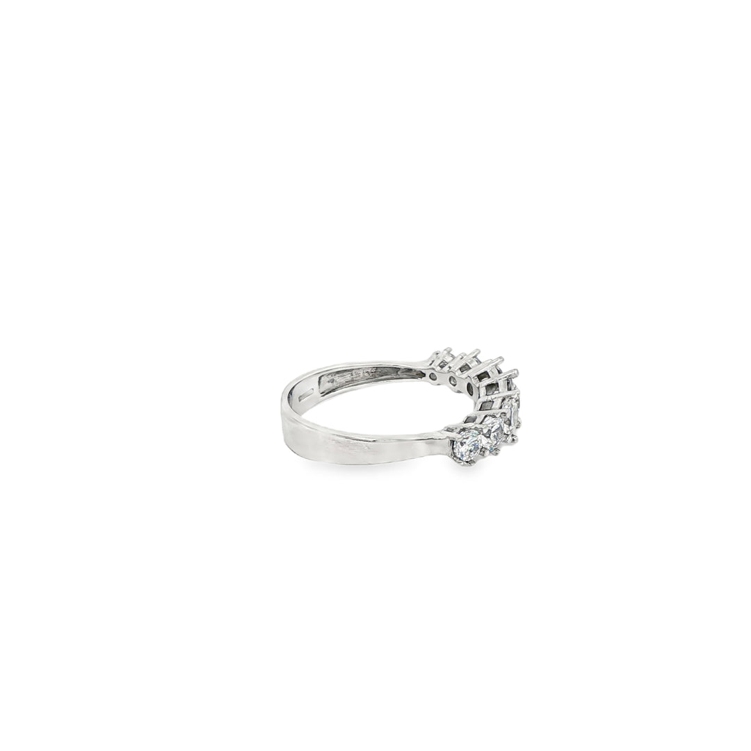 White Gold Ring with Round Cut CZ