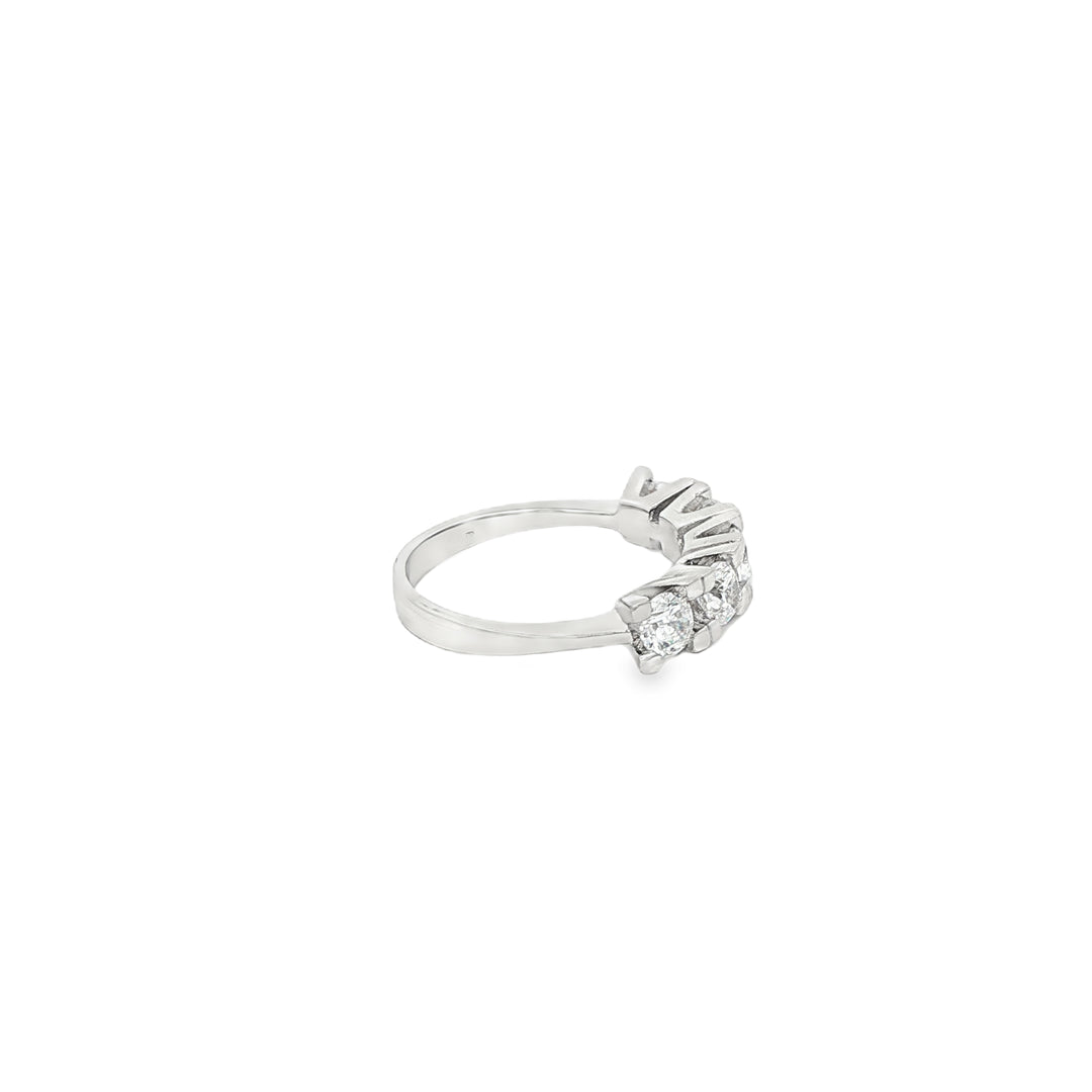White Gold Multistone CZ Ring