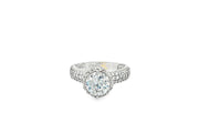 White Gold Ring with Round Cut CZ