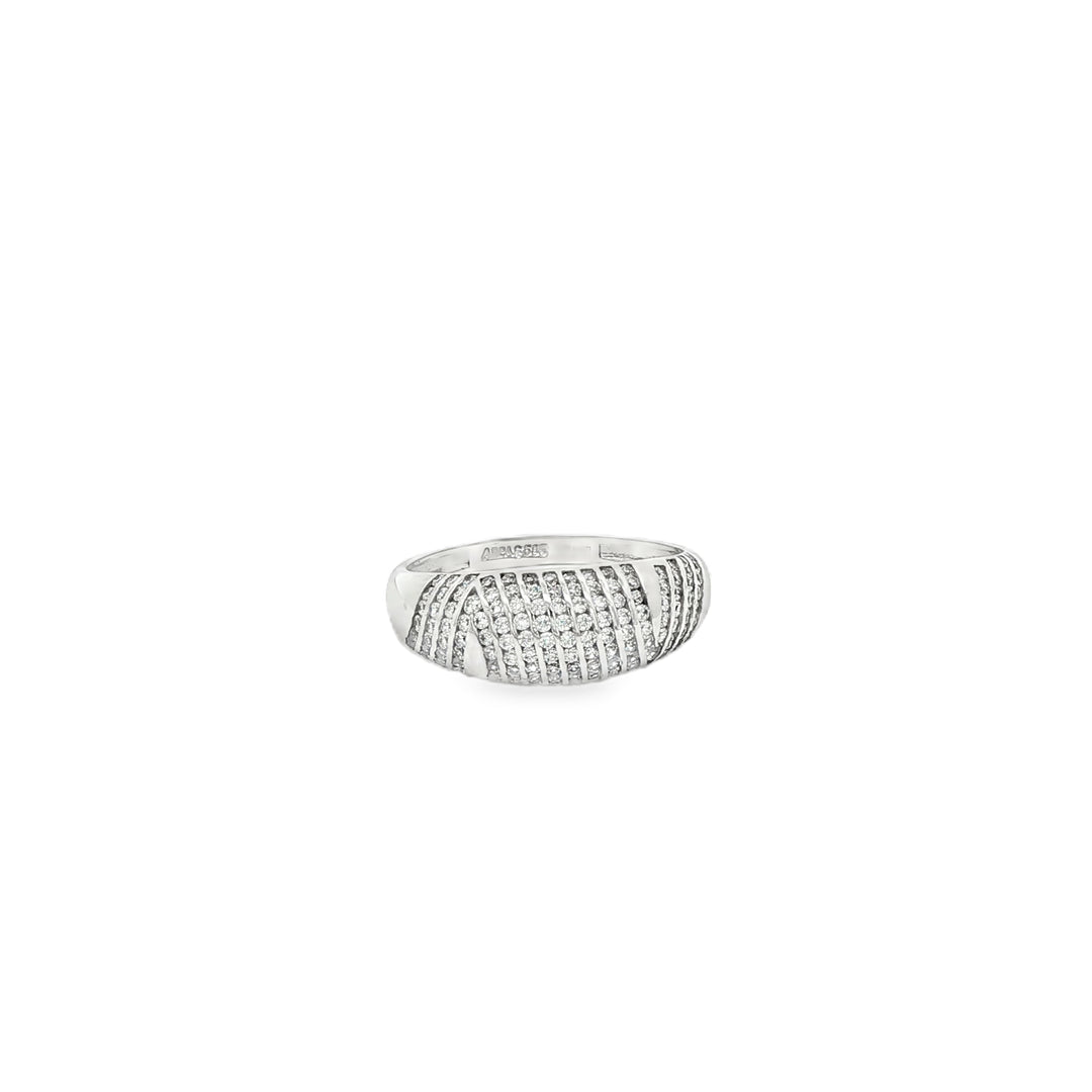 White Gold Multi-Stone CZ Ring