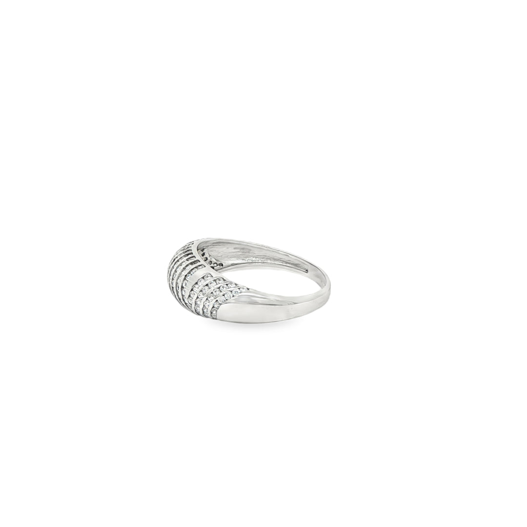 White Gold Multi-Stone CZ Ring