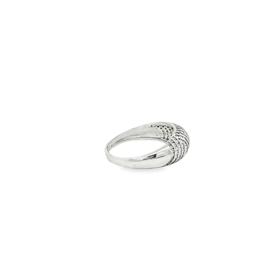 White Gold Multi-Stone CZ Ring